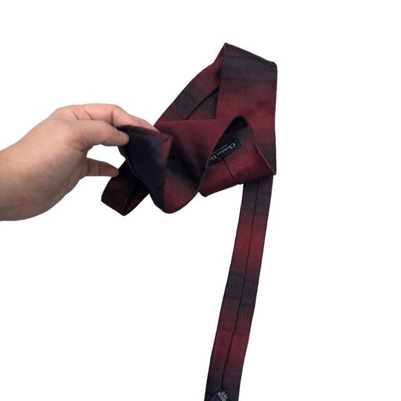RARE Christian Dior Tie Pattern Red Black - Picture 2 of 6
